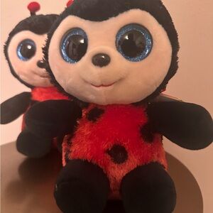 Beanie Babies Silk Izzy Plush Ladybug Toy